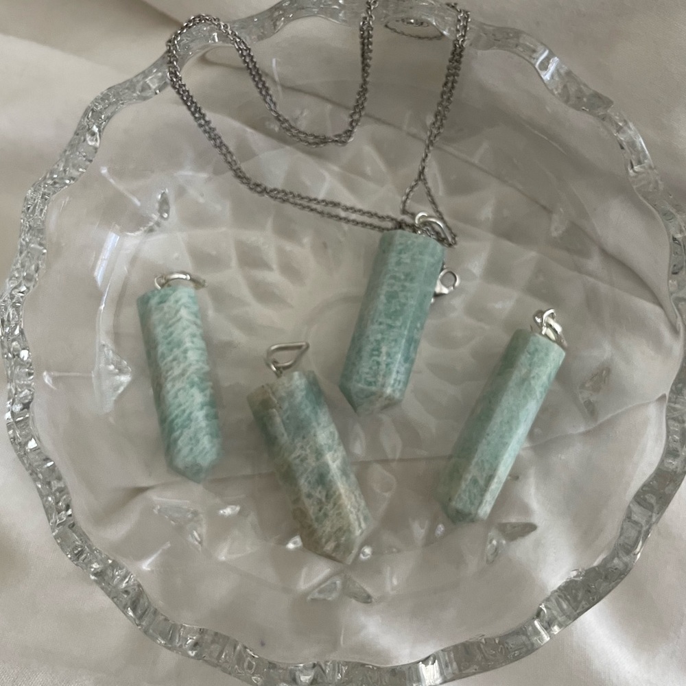 Amazonite Point Pendants - Picture 2 of 2